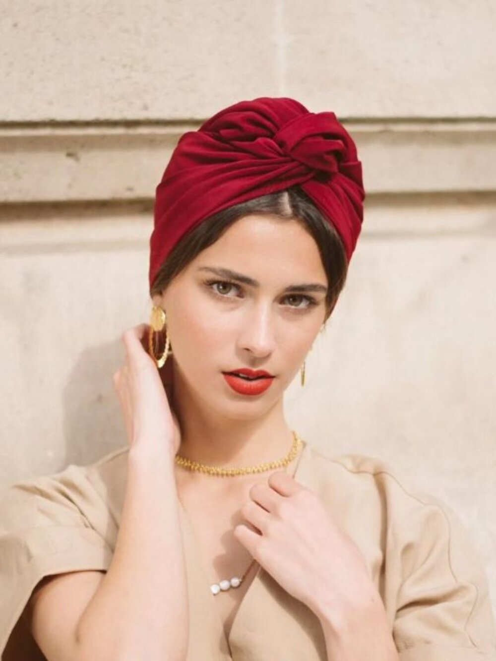 Cherry (Cerise) Cuban-style Turban NIB